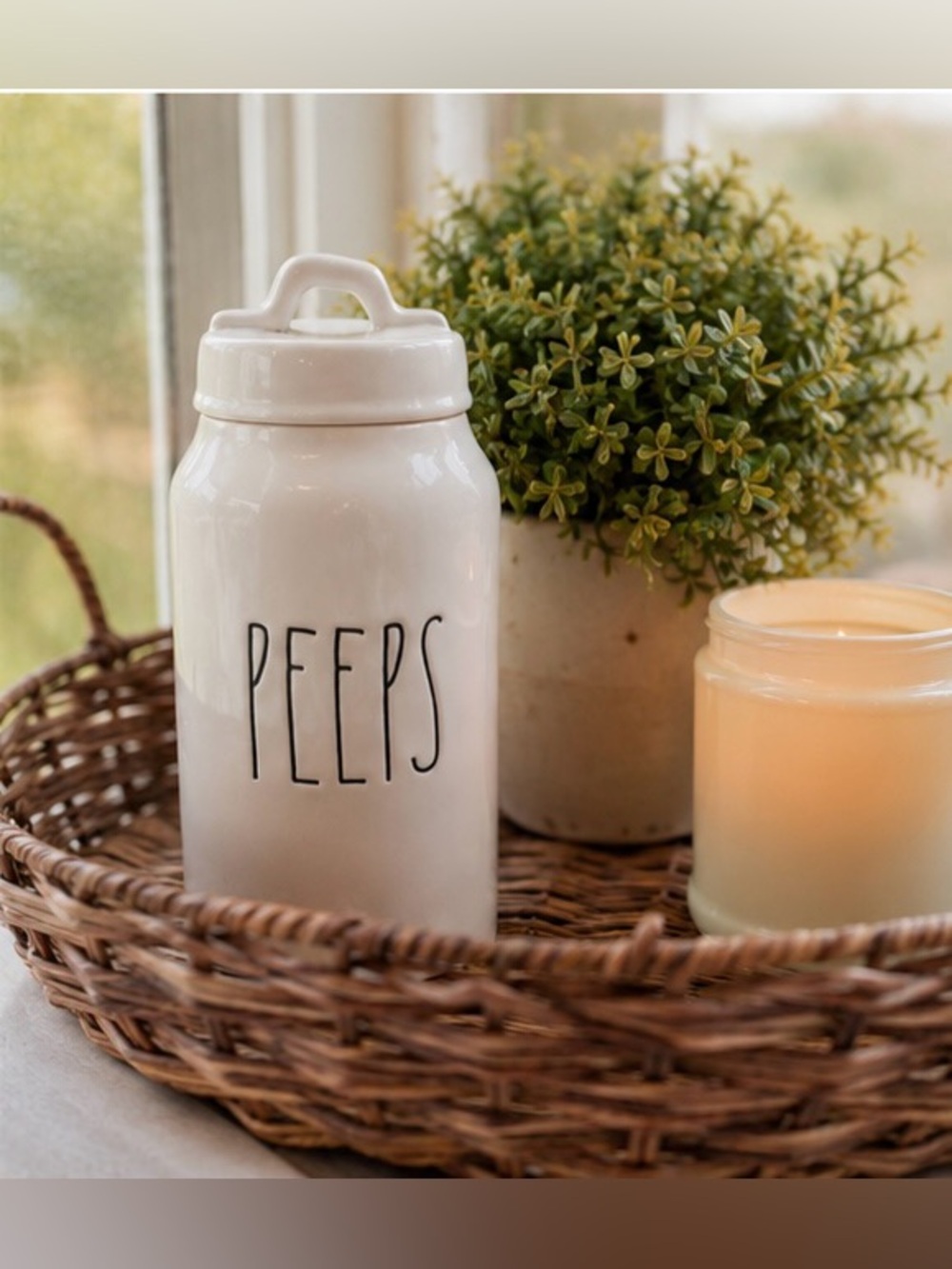 Rae Dunn PEEPS canister with sealed lid